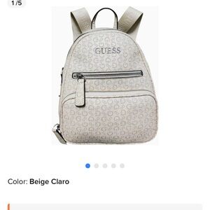Guess Cream Logo Backpack